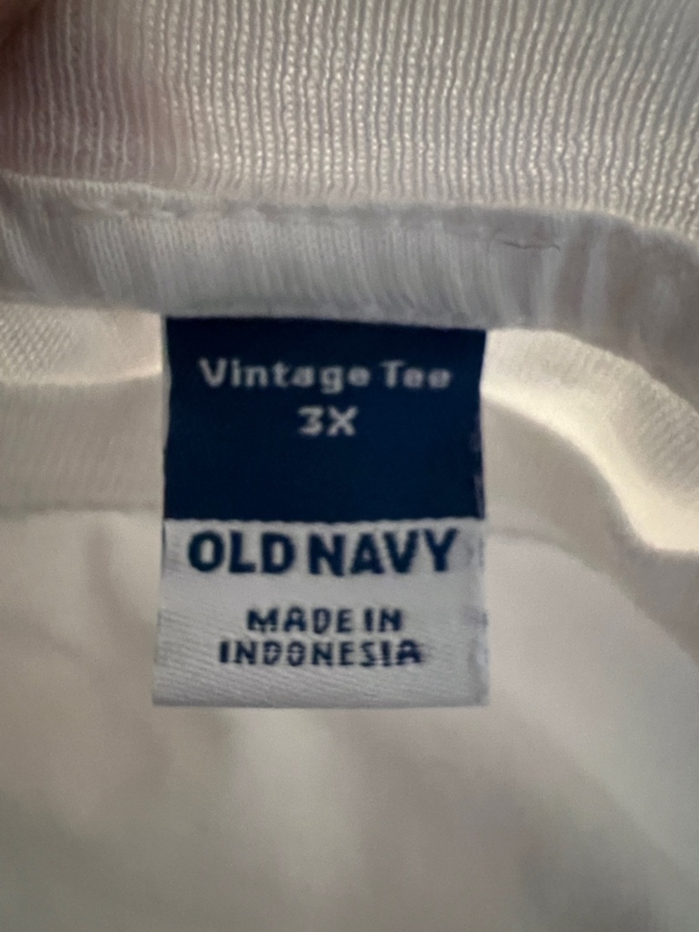 Old Navy Vintage Tee 3X White Short Sleeve Cotton Top - Picture 3 of 4